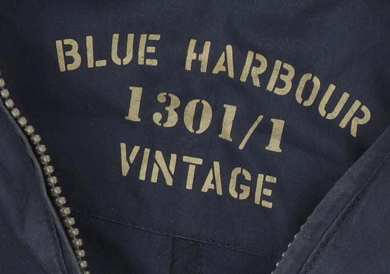 Marks and Spencer Blue Harbour Men's Blue M Windbreaker Hooded Jacket