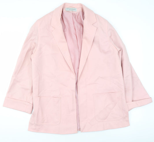 Planet Women Pink Pure New Wool Blazer Size 12 Regular Fit