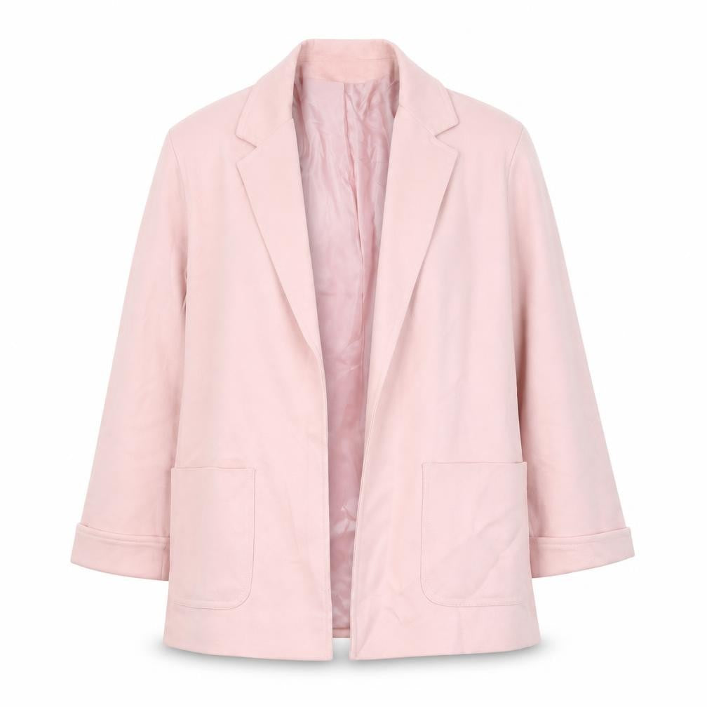 Planet Women Pink Pure New Wool Blazer Size 12 Regular Fit