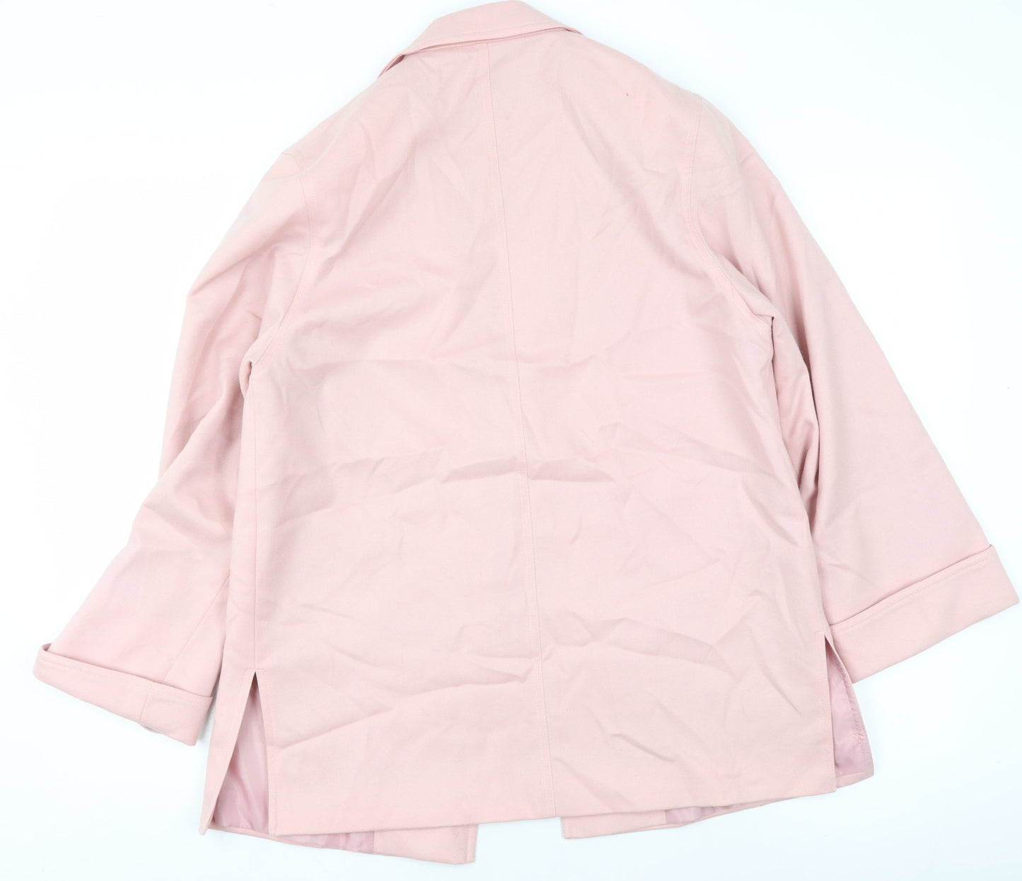 Planet Women Pink Pure New Wool Blazer Size 12 Regular Fit