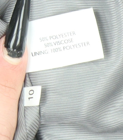 Tom English Women Black Pinstripe Single-Breasted Suit Jacket Size 10