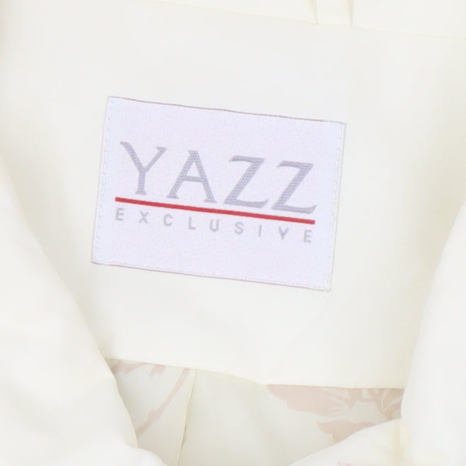 Yazz Exclusive Womens Ivory Belted Trench Coat Size 10