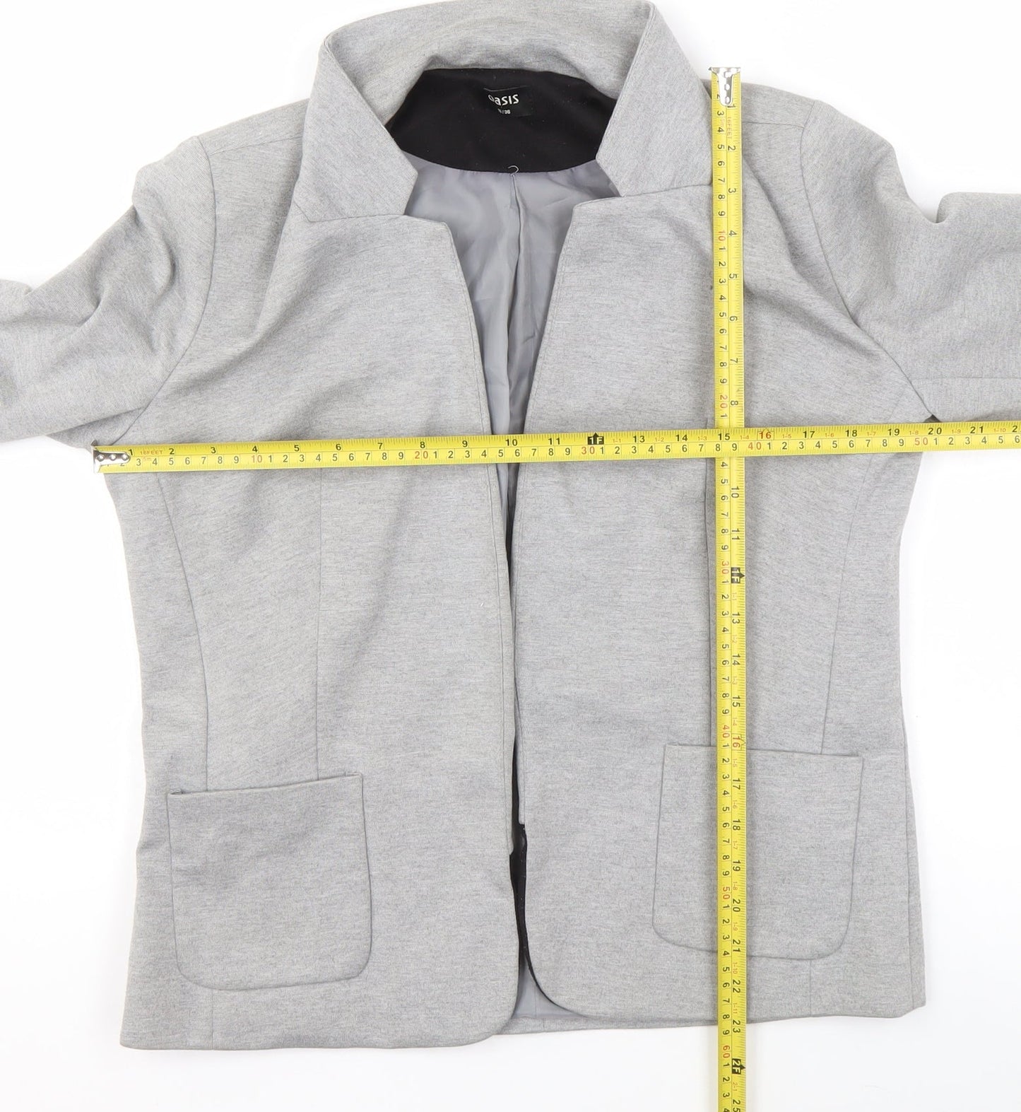 Oasis Women’s Grey Size 10 Regular Fit Tailored Blazer Jacket