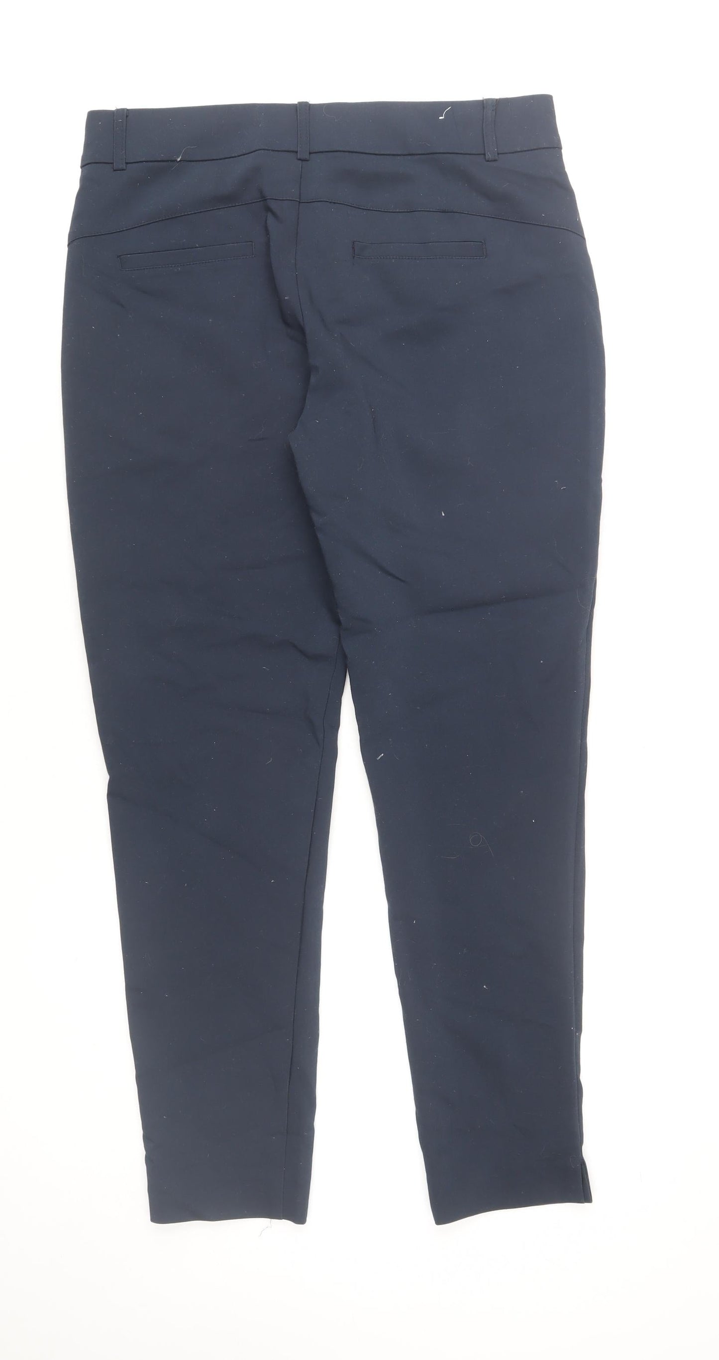 Fransa Womens Blue Slim Fit Stretch Trousers Size 10