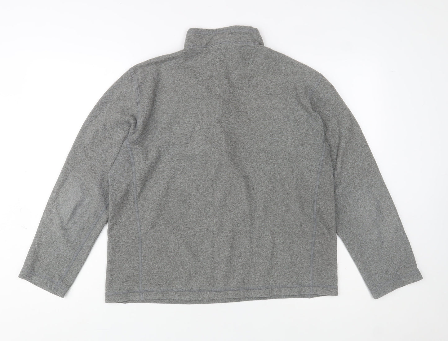 The North Face Men's Grey Fleece 1/4 Zip Pullover Sweatshirt Size M