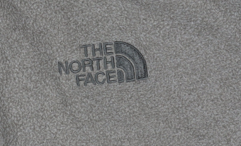 The North Face Men's Grey Fleece 1/4 Zip Pullover Sweatshirt Size M