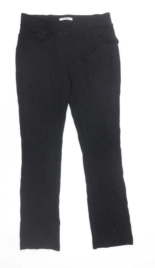 Punt Roma Womens Black Jersey Stretch Slim Leggings Size 8