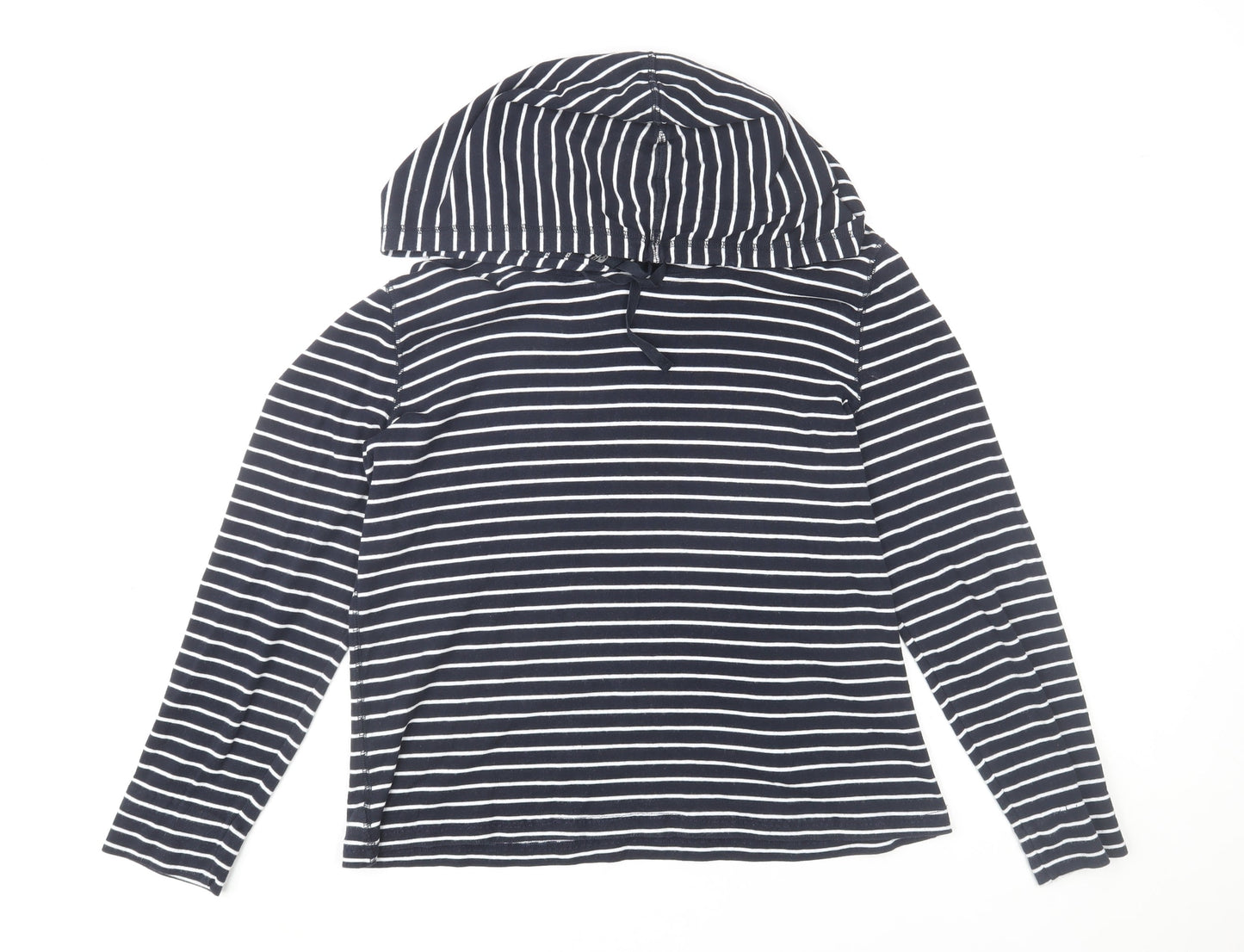 Womens UK L Regular Eddie Bauer Blue Pullover Hoodie
