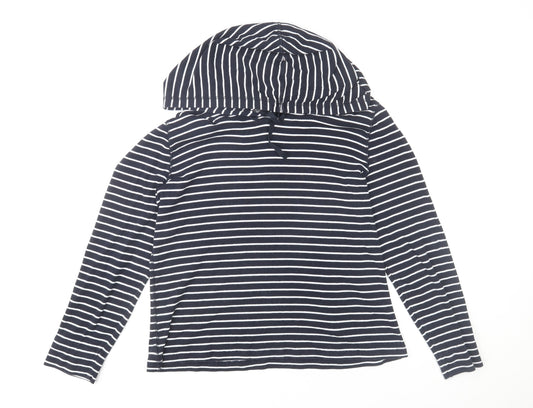 Womens UK L Regular Eddie Bauer Blue Pullover Hoodie