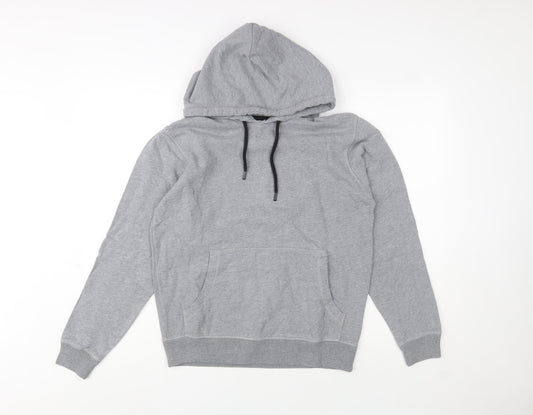 Springfield Men's Grey Pullover Hoodie XS Fleece Cotton Blend