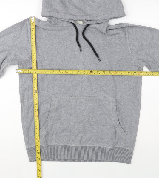 Springfield Men's Grey Pullover Hoodie XS Fleece Cotton Blend