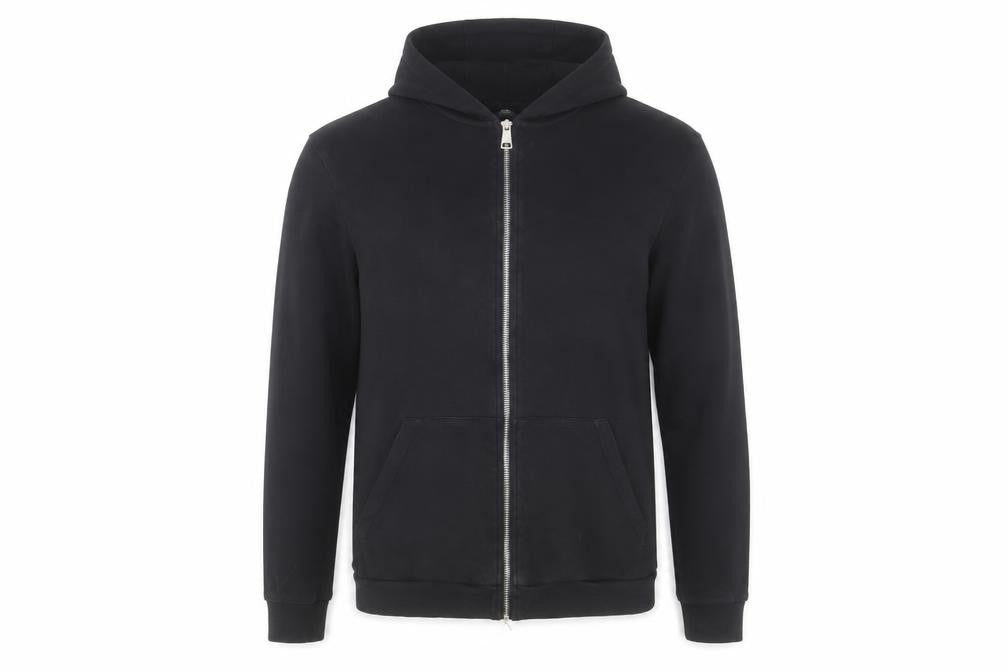White Threads Men's Black L Basic Hooded Zip Activewear Jacket