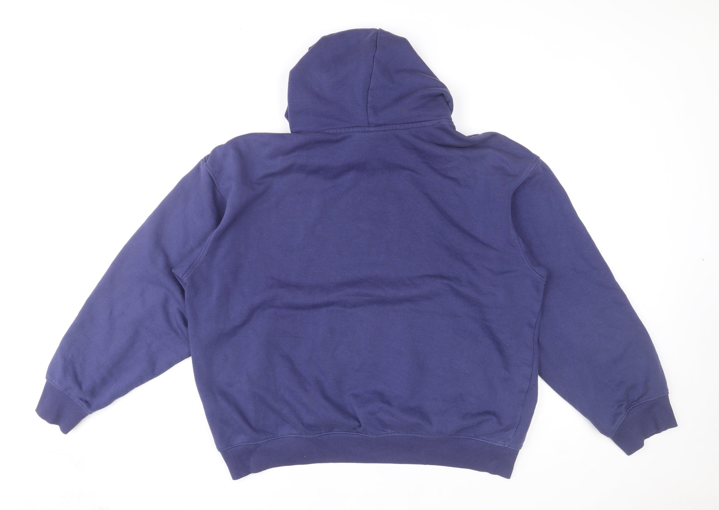 H&M Men's Blue Pullover Hoodie Relaxed Fit Size M