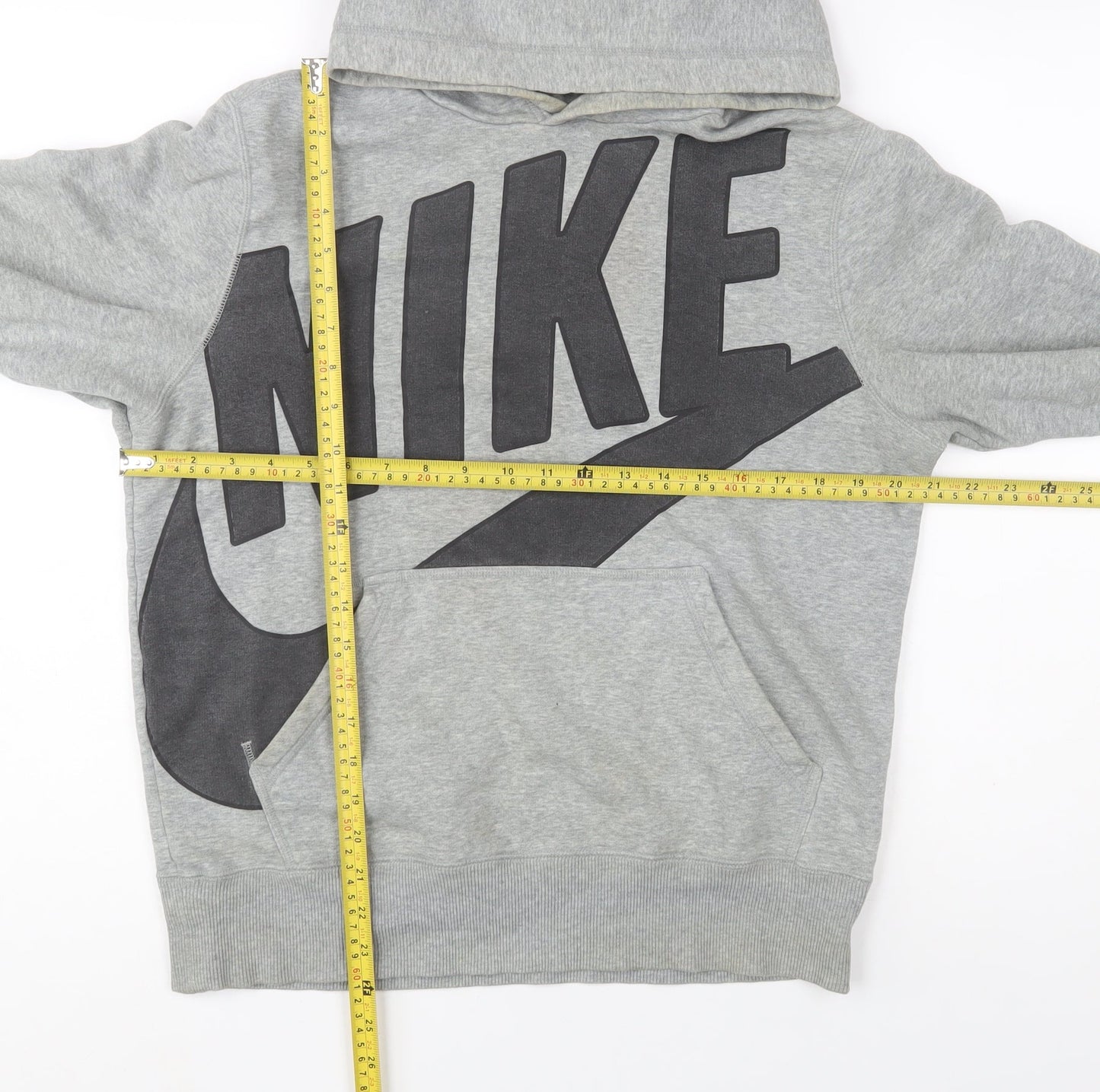 Nike Mens Grey Pullover Hoodie Size S Sportswear Graphic Print