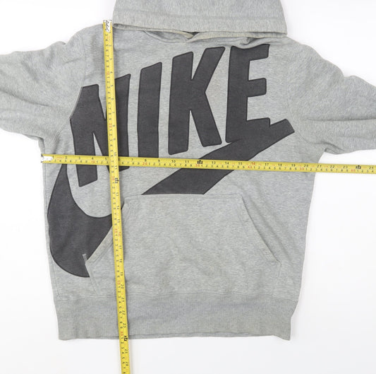 Nike Mens Grey Pullover Hoodie Size S Sportswear Graphic Print