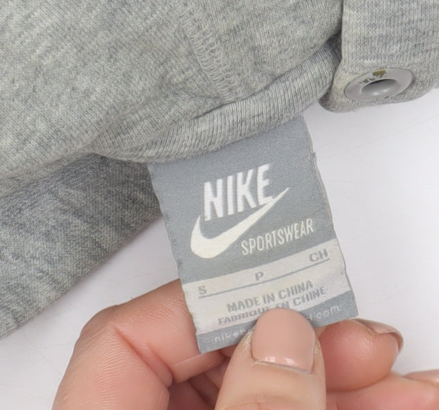 Nike Mens Grey Pullover Hoodie Size S Sportswear Graphic Print