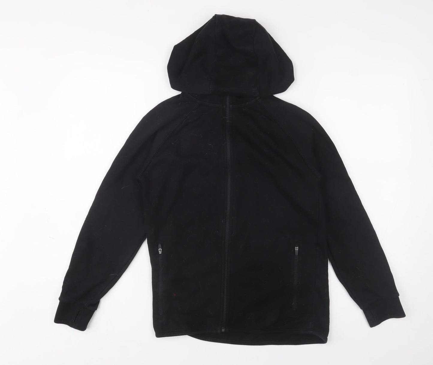 Next Boys Black Hooded Zip Fleece Jacket 11 Years Regular Fit