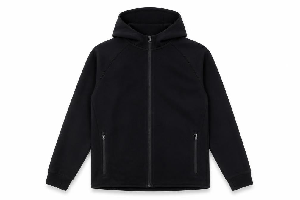 Next Boys Black Hooded Zip Fleece Jacket 11 Years Regular Fit