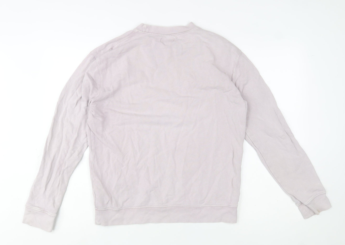 Topman Men’s Beige XS Crew Neck Cotton Pullover Sweatshirt