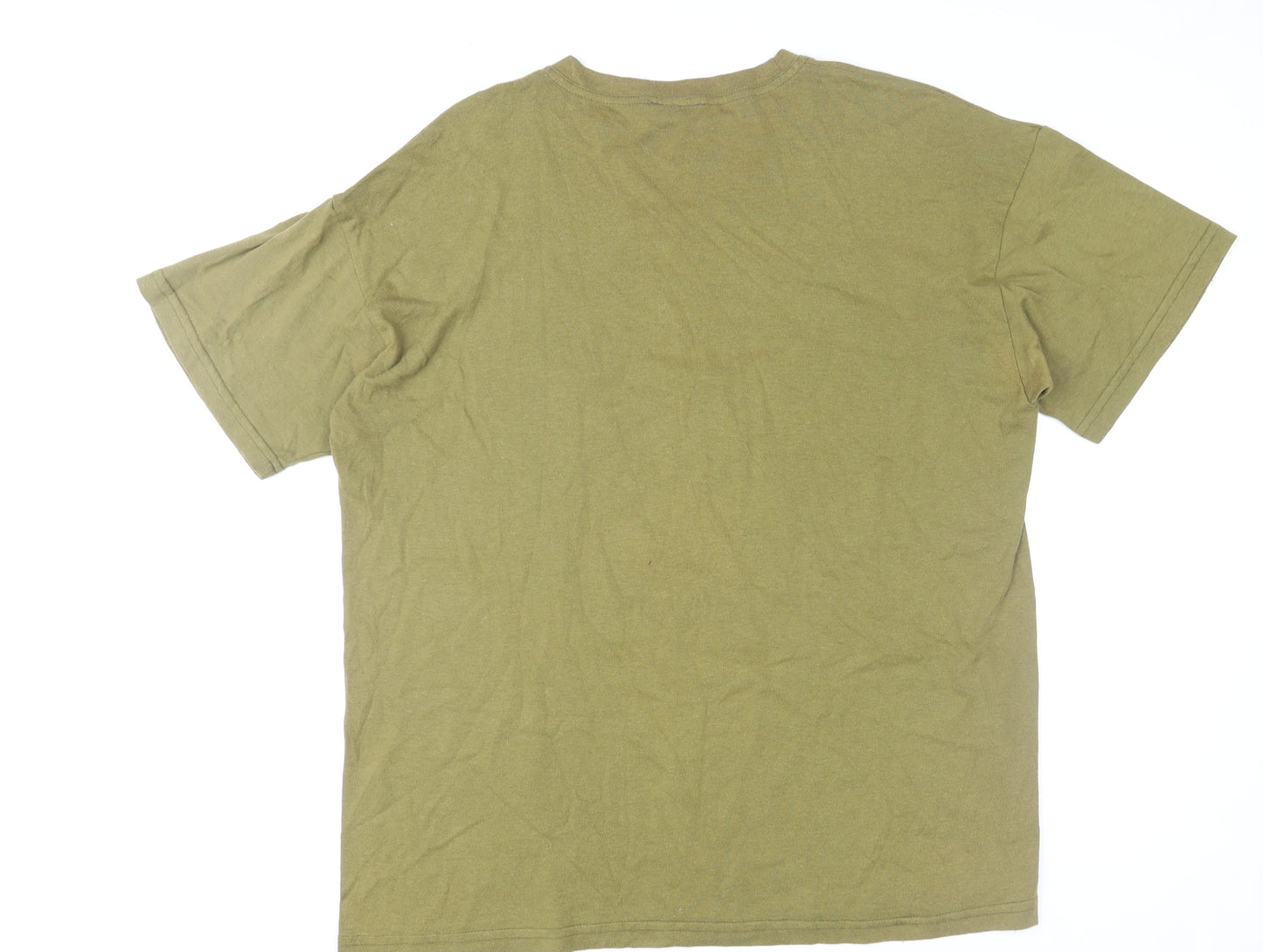 Mood Men’s Green Floral Print Vintage Short Sleeve T-Shirt XL
