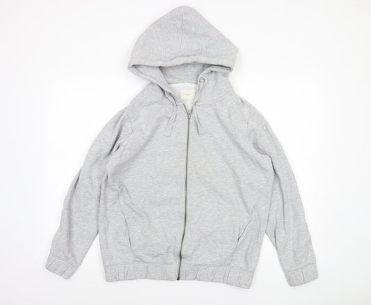 Next Womens Grey Full Zip Hoodie Size 14 Cotton Blend