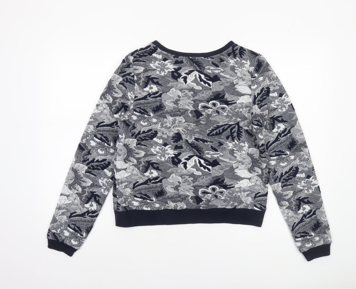Betty & Co Women's Blue Floral Long Sleeve Pullover Sweatshirt Size 8