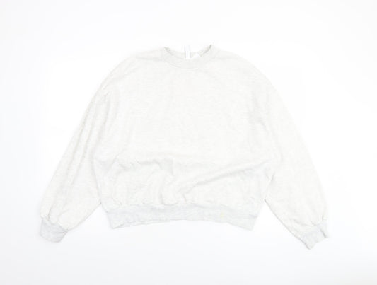 Marks and Spencer Women’s Grey Cotton Blend Pullover Sweatshirt M