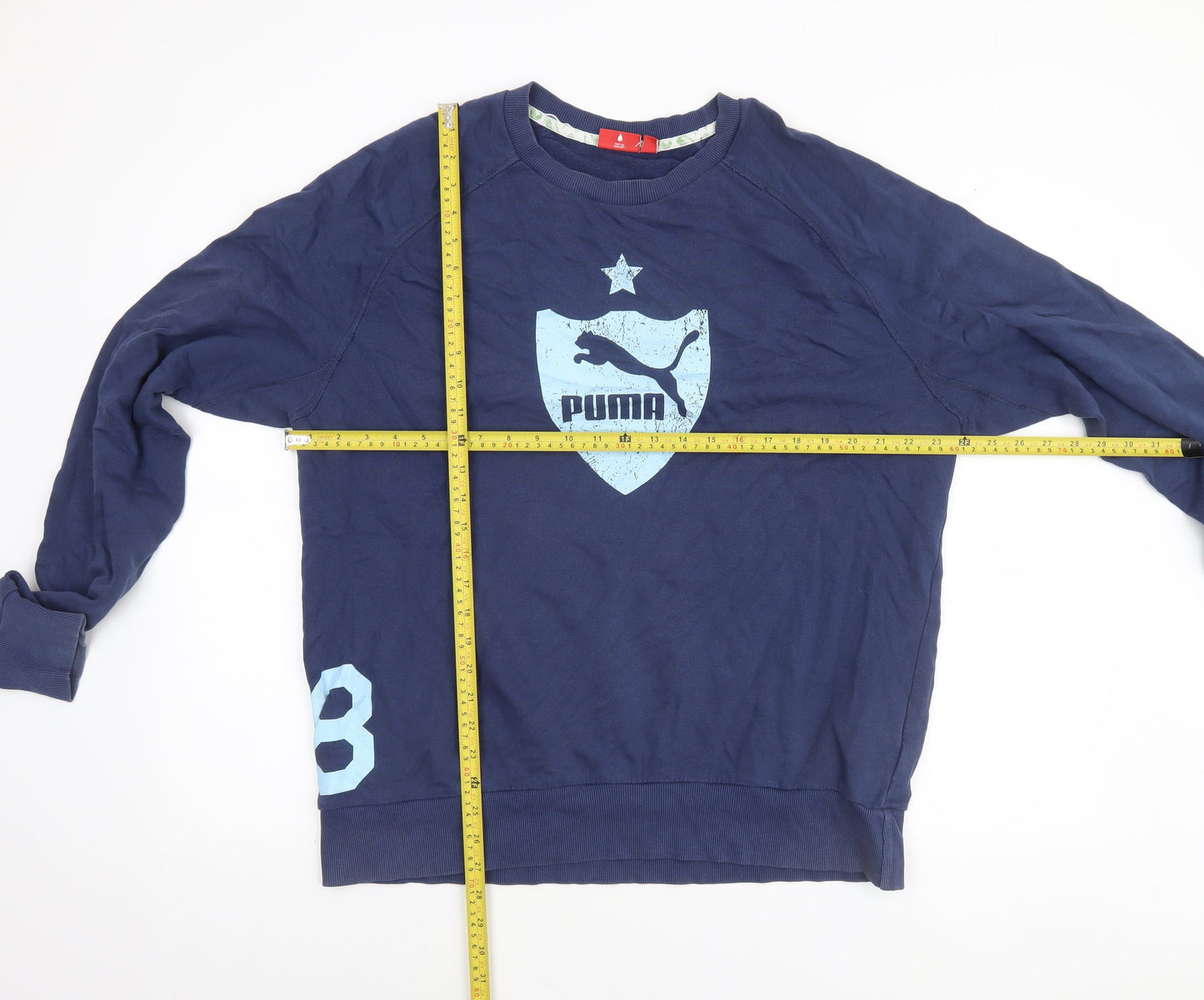 Mens UK XL Regular PUMA Blue Pullover Sweatshirt