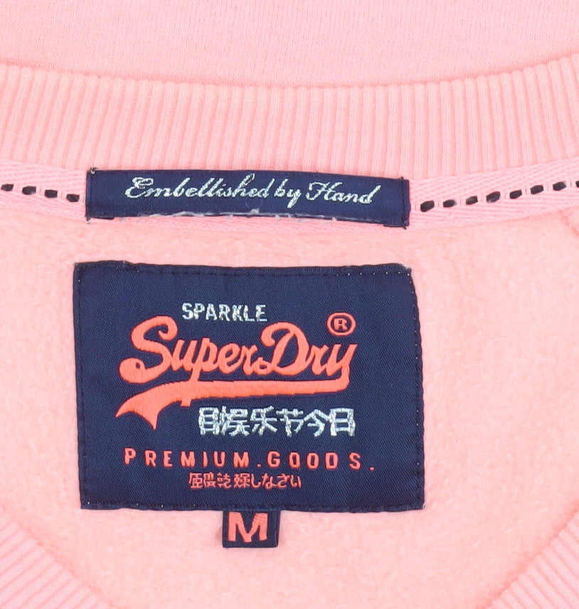 Superdry Women’s Pink Graphic Pullover Sweatshirt Size M