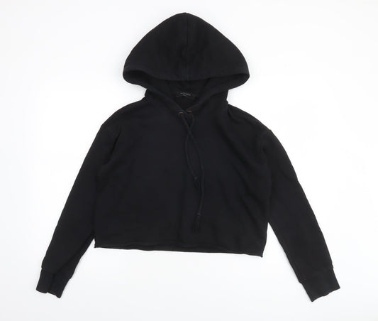 AllSaints Women's Black Small Rea Pullover Hoodie 100% Cotton