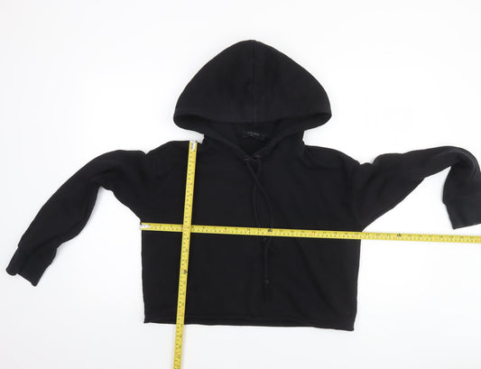 AllSaints Women's Black Small Rea Pullover Hoodie 100% Cotton