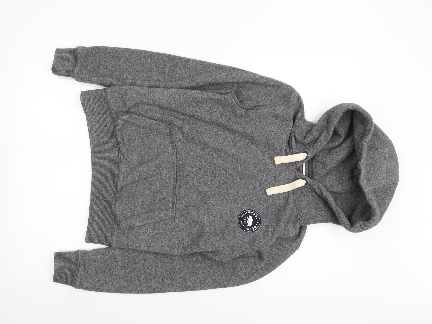 SoulCal & Co Women's Grey Pullover Hoodie UK 8 Cotton Blend Casual
