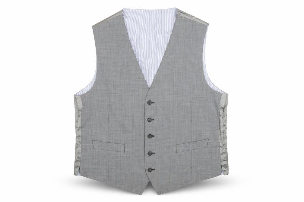 Racing Green Men's Grey Wool Classic Waistcoat Size 40
