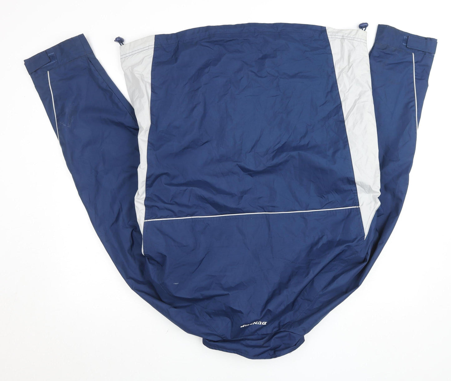 Dunlop Men's Blue and Grey Windbreaker Jacket Size L Polyester Waterproof