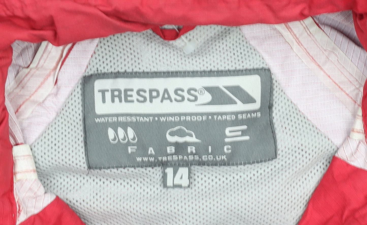 Womens UK Size 14 Regular Trespass Red Polyamide Jacket
