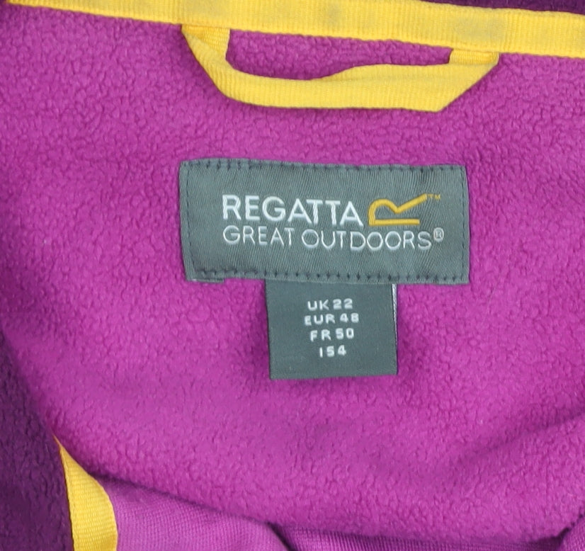 Regatta Womens Purple Fleece Full Zip Jacket Size 22 Plus