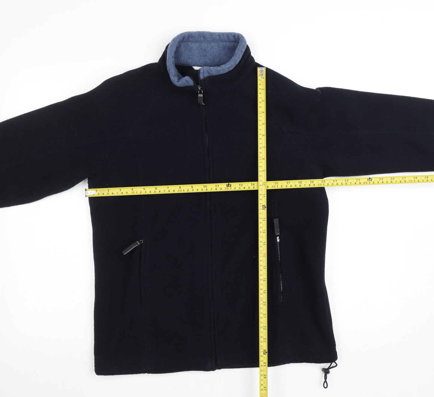 Marks and Spencer Women's Black Fleece Full Zip Jacket Size 8