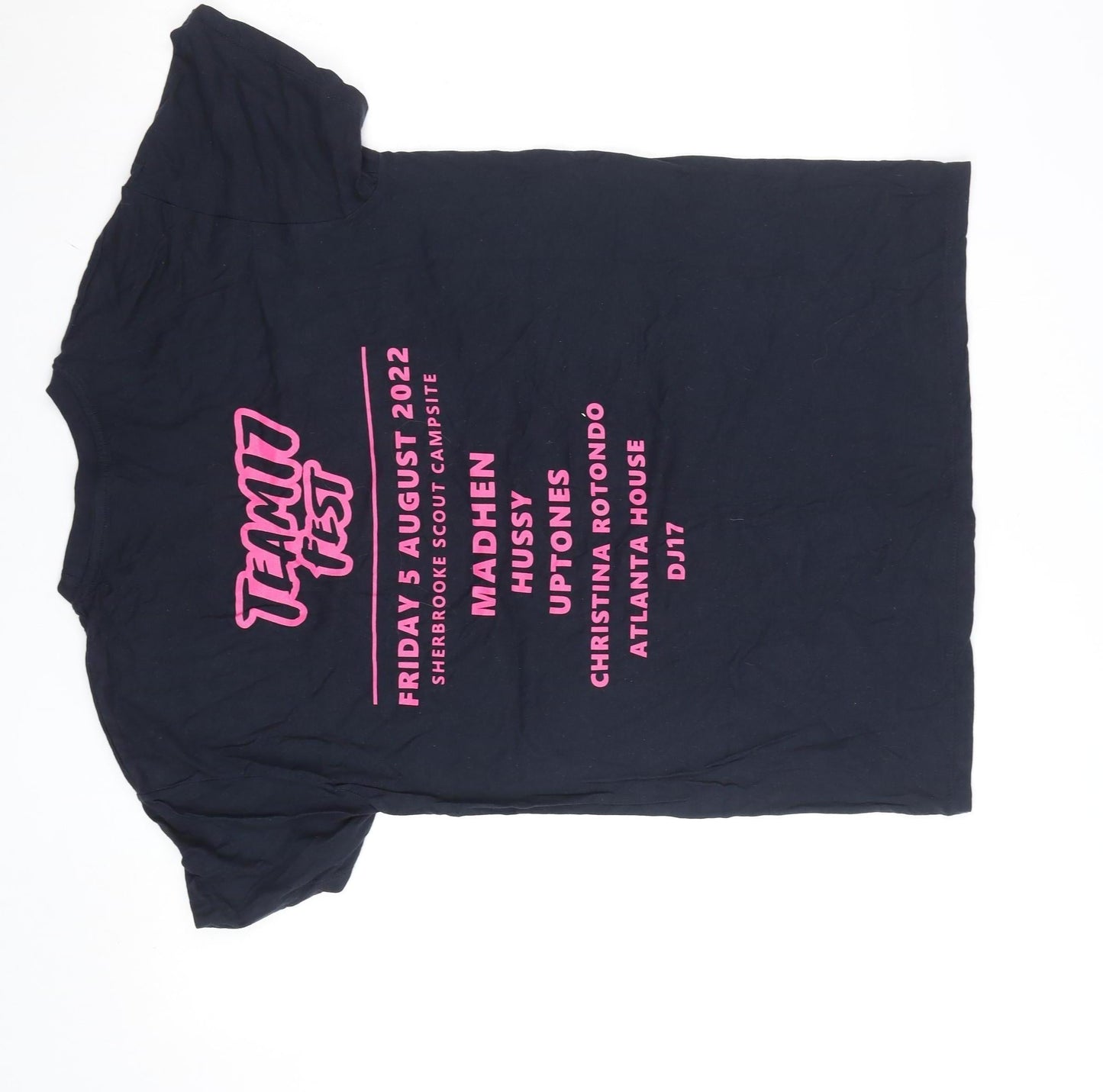 SOL'S Women's Black Team17 Fest Graphic Cotton T-Shirt Size M