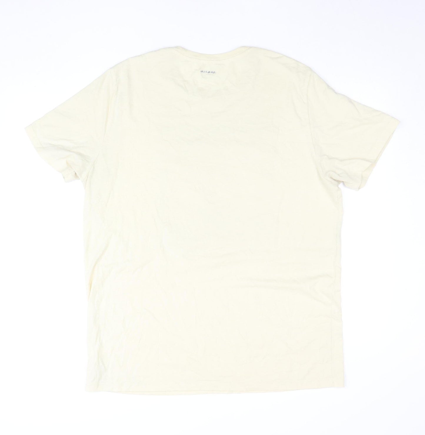 Old Navy Men’s Beige XLT Tall Graphic Print Cotton T-Shirt