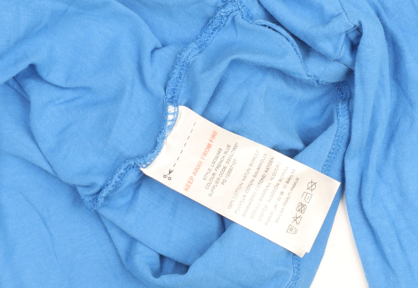 Lyle & Scott Boys Blue Long Sleeve Cotton Logo T-Shirt Size 10 Years