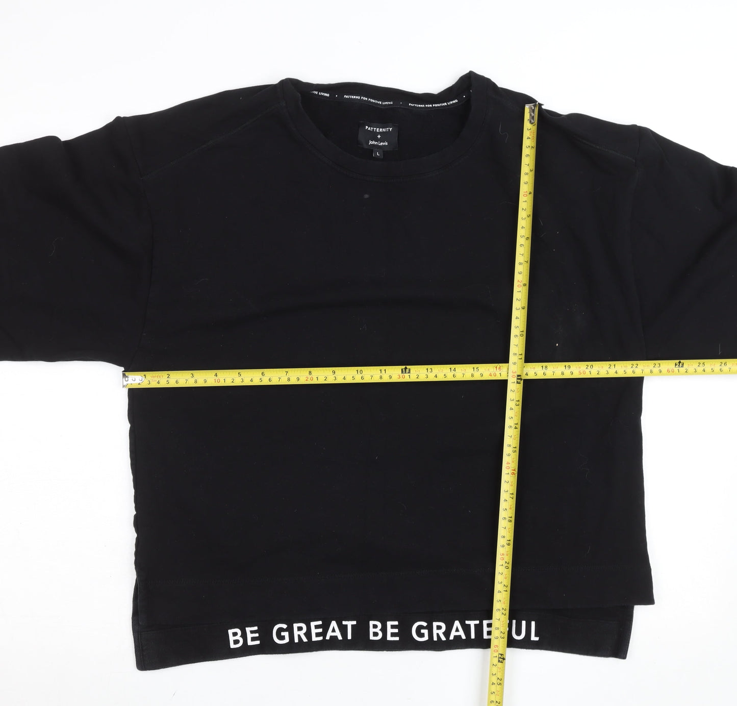 Patternity x John Lewis Black Cotton Blend Women's L Sweatshirt
