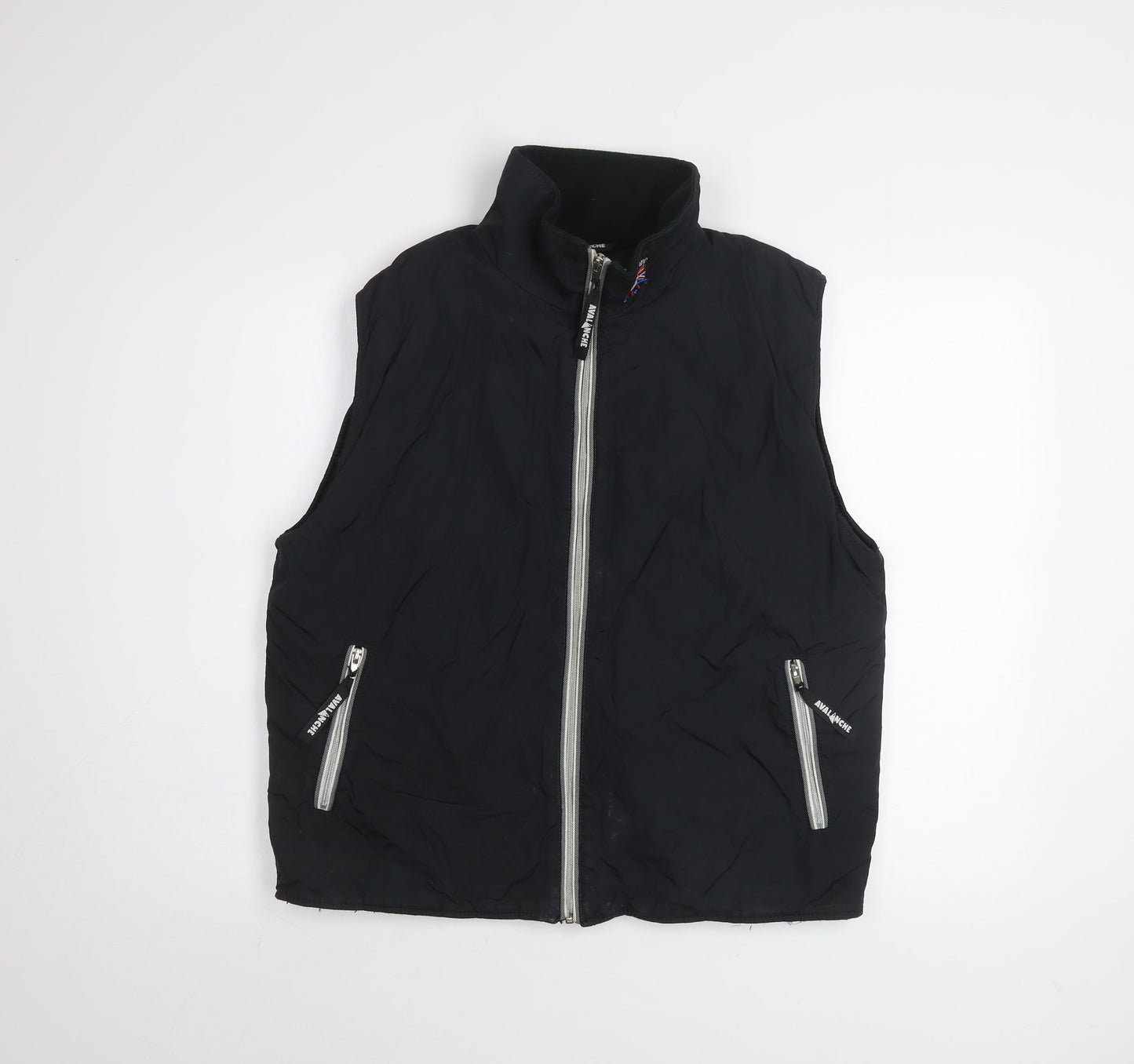 Avalanche Men's Black Nylon Ski Waistcoat Bodywarmer Size S