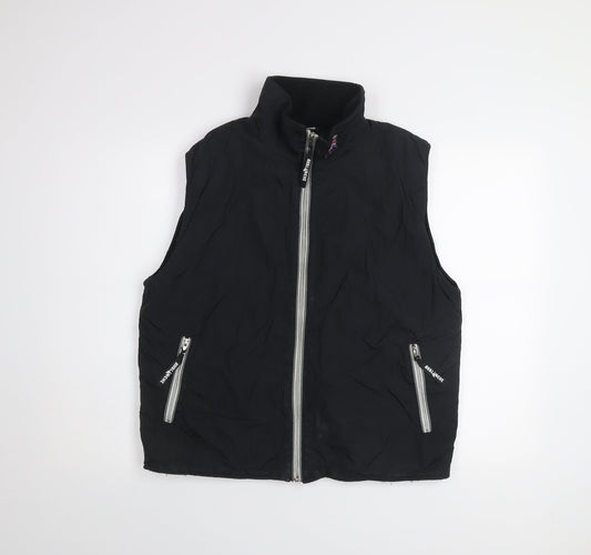 Avalanche Men's Black Nylon Ski Waistcoat Bodywarmer Size S