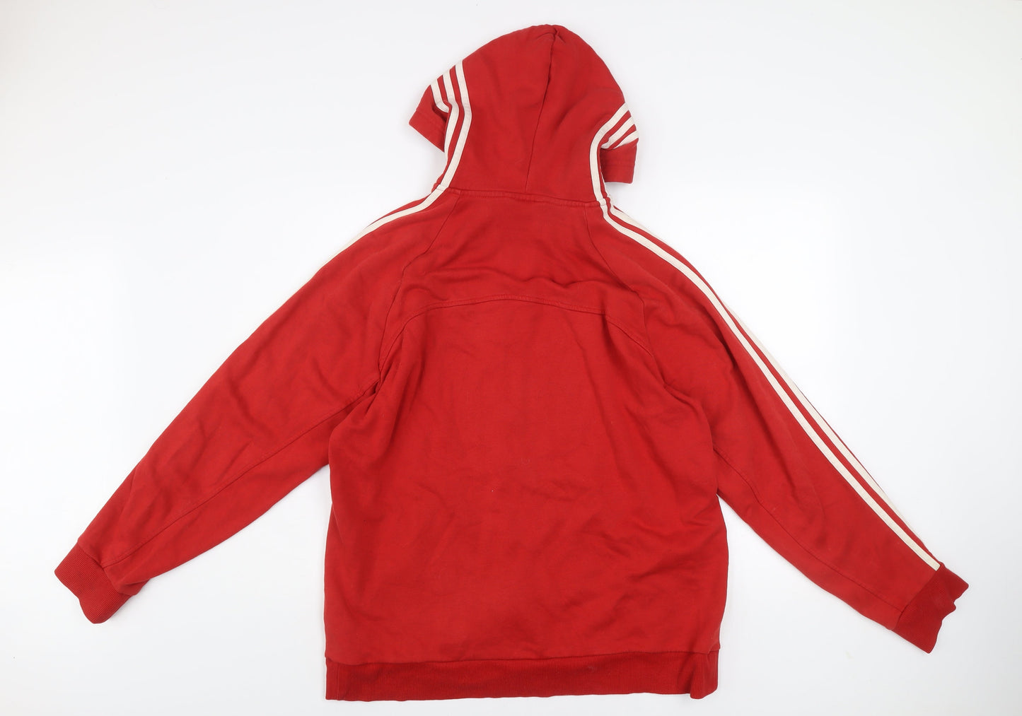 Adidas Men's Red XL Track Jacket Hooded Full Zip Performance Essentials
