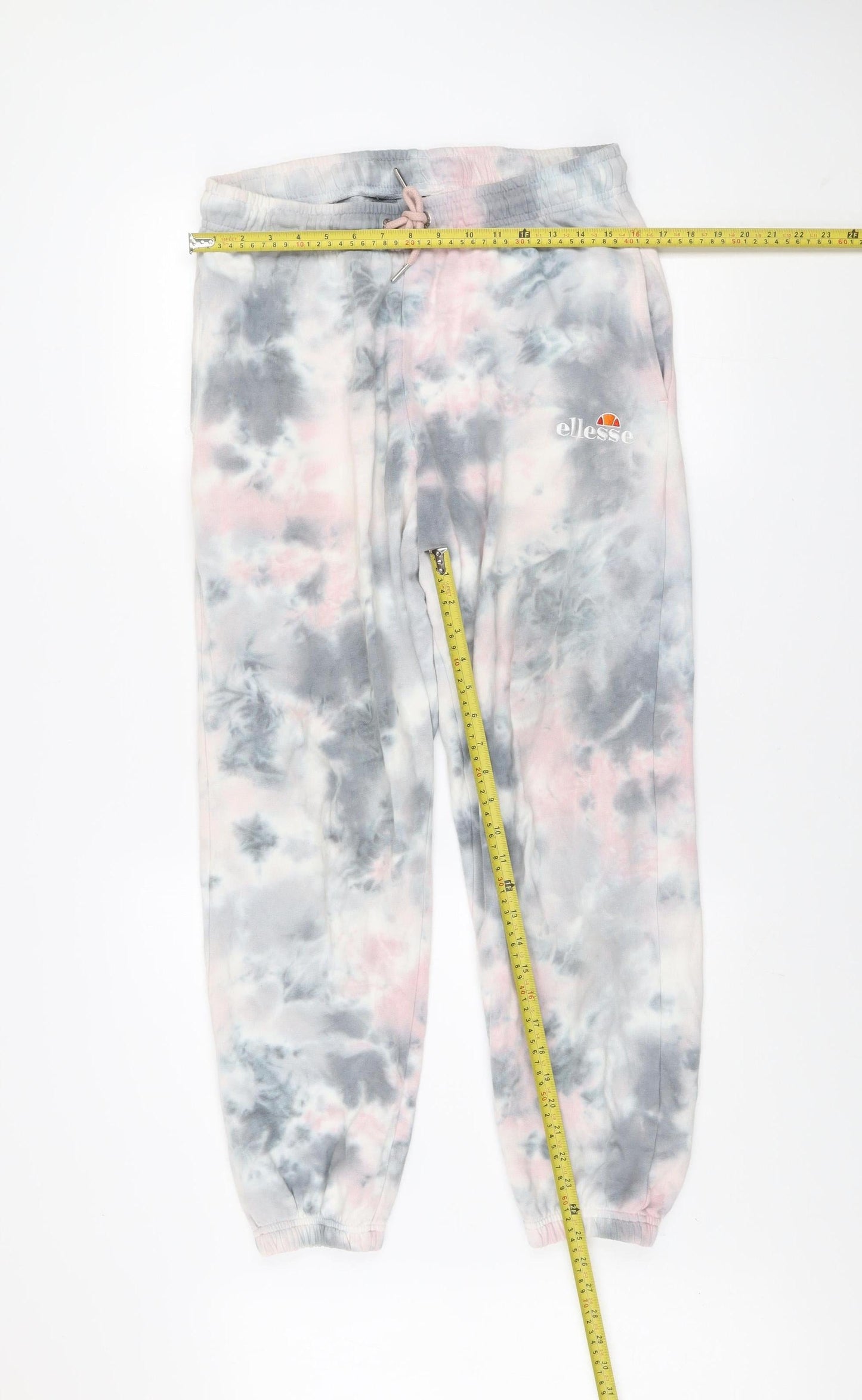 Ellesse Women’s Multicoloured Tie Dye Jogger Trousers UK 10 Cotton