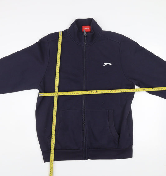 Slazenger Men's Navy Blue Medium Track Jacket Full Zip Activewear