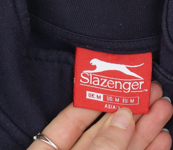 Slazenger Men's Navy Blue Medium Track Jacket Full Zip Activewear