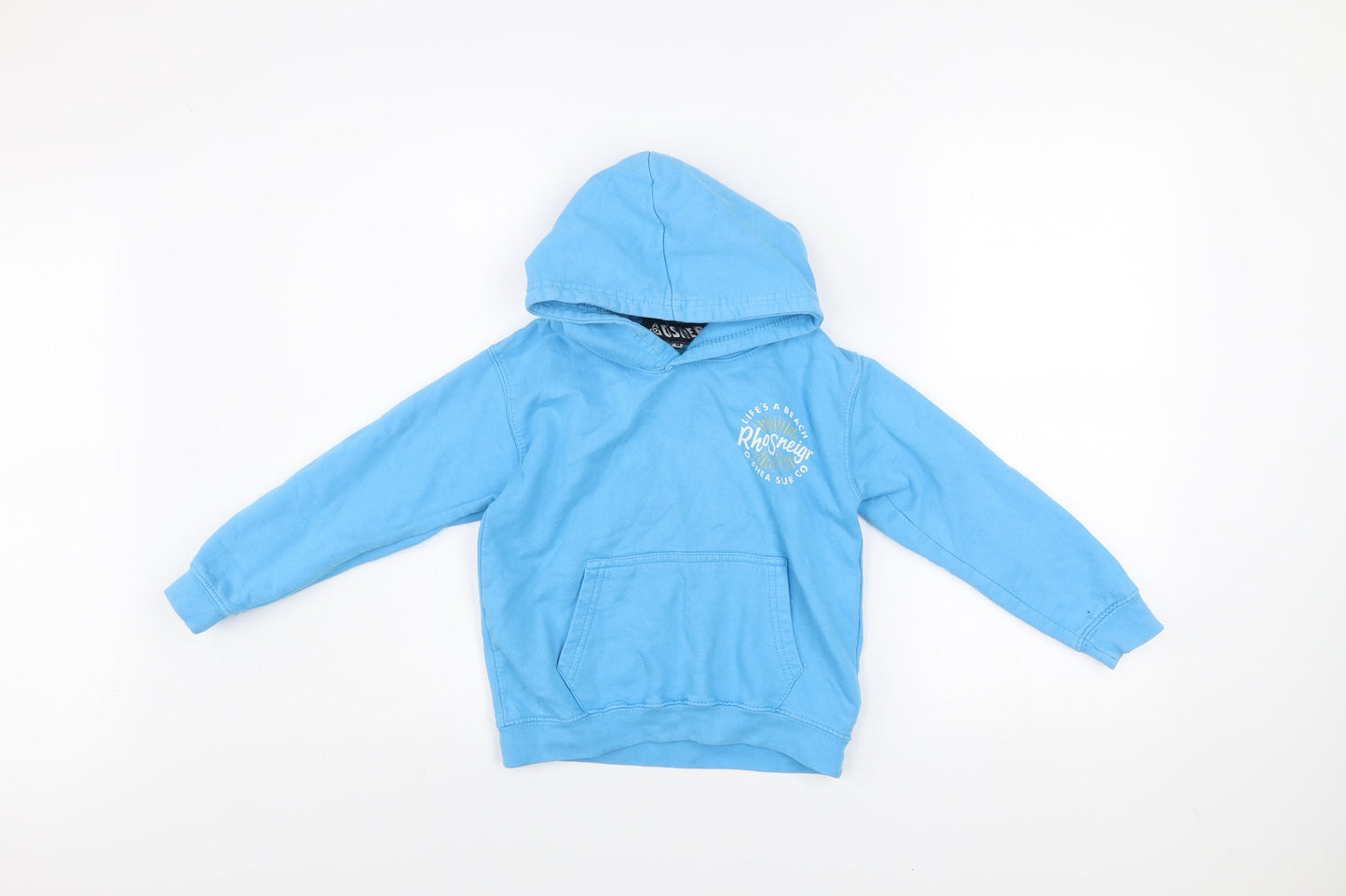O'Shea Boys Blue Pullover Hoodie M Graphic Surf Logo Cotton Blend