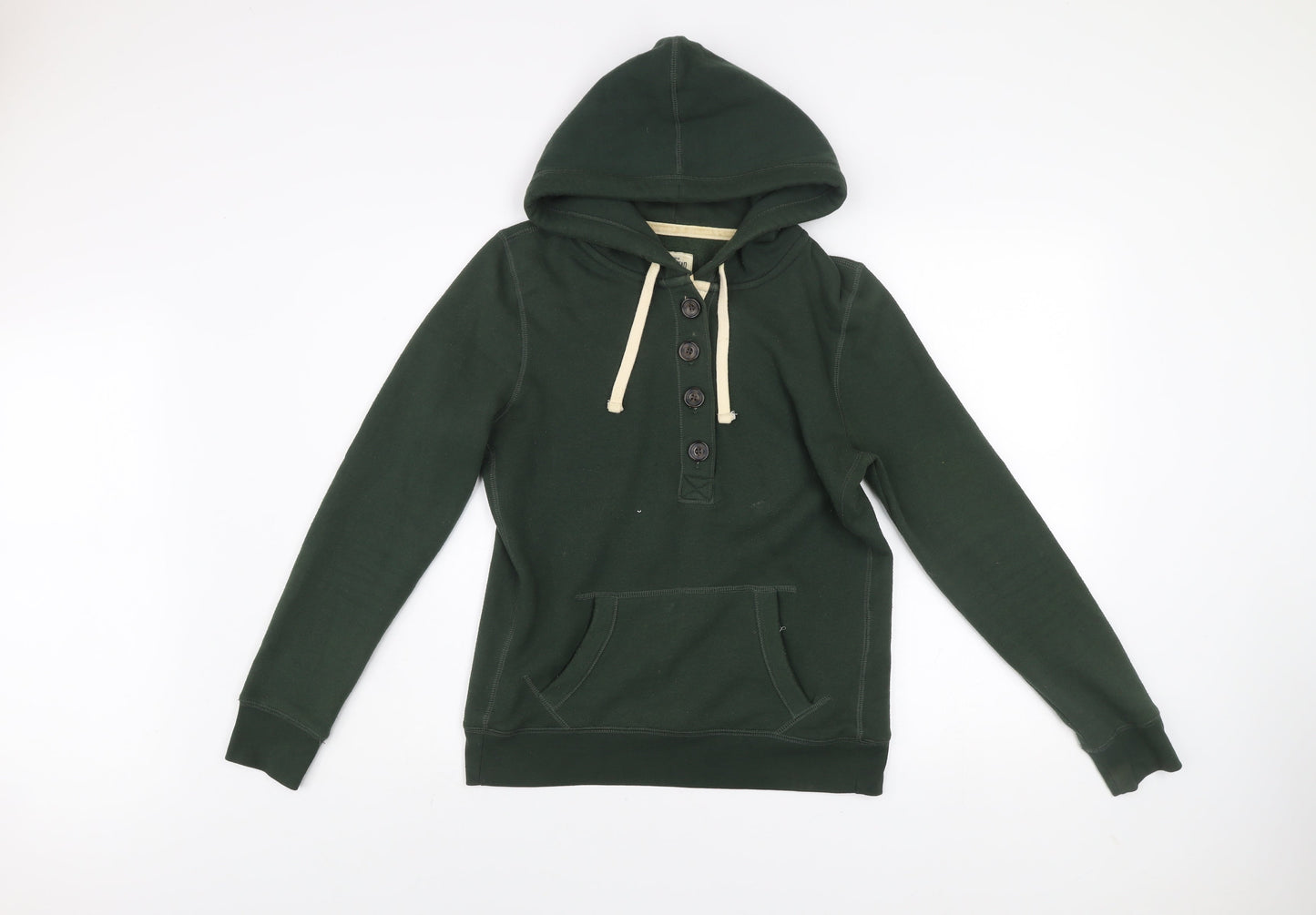 Clockhouse Men's Green Henley Hoodie Size S Casual Fleece Sweatshirt