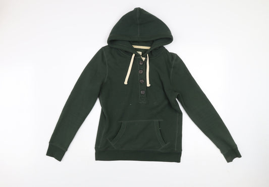 Clockhouse Men's Green Henley Hoodie Size S Casual Fleece Sweatshirt